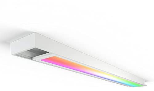 LongLife LED Panel Aufbaurahmen Click 120x15cm weiß Aufputz Montagerahmen