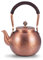 Wollet Kupfer-Teakessel für Herdplatte, handgefertigte, solide Teekanne, 1,2 mm dick, mit geflochtenem Seilgriff, 1200 ml, Wolken