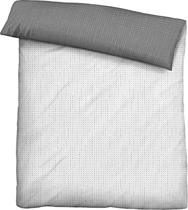 biberna 0636047 Mix & Match Bettbezug Mako-Baumwoll-Satin 1x 135x200 cm, sturmgrau