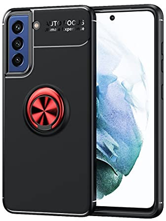 SORAKA Cover per Samsung Galaxy S21 FE 5G con anello,Custodia in TPU Morbido Custodia Samsung Galaxy S21 FE 5G Ultrasottile con piastra metallica per Supporto Auto Smartphone Magnetico