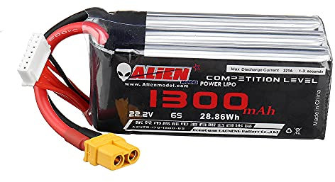 KINGDUO 22.2V 1300Mah 170C 6S Lipo Batterie Xt60 Plug pour Drone Rc