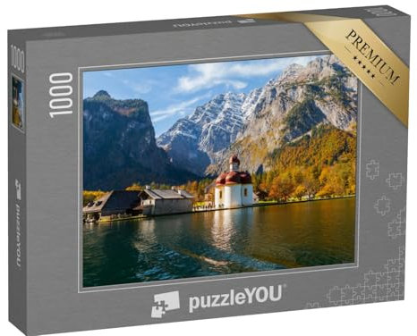puzzleYOU: Puzzle 1000 Teile „St. Bartholomä am Königssee, Bayern, Deutschland“ – aus der Puzzle-Kollektion Watzmann