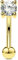OUFER 9ct Real Gold RoundRook Piercing Daith 16G Eyebrow Curved Barbell Helix Conch Ring CZ Cartilage Earrings Earring Small Lip Ring Lip Labret Banana Tragus Gift Jewellery 8 mm