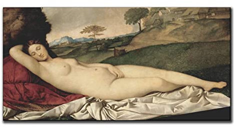 Giorgione Kunstdruck auf Leinwand, Motiv The Sleeping Venus, 60 x 116 cm