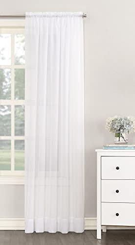 NetCurtainsUK Single Plain Voile Net Curtain Sheer Panels Slot Top Heading (White, 140cm (55'') Wide x 205cm (81'') Drop) (HMPVP01)