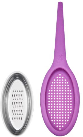 Lurch 70285 Tee-Ei mit integrierter Ingwer- Reibe Silikon Edelstahl grape