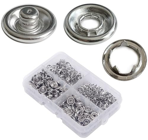 Lange Zinken Jersey Druckknöpfe 11mm Metall Nähzubehör Buttons Knöpfe zum Annähen Jessey Snaps für DIY Basteln Stoff, Kleidung Taschen