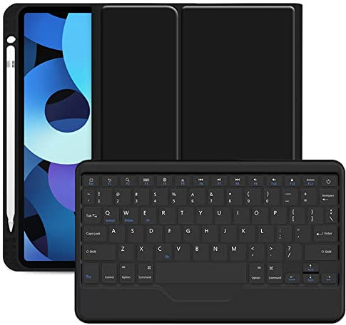 YGoal Tastatur Hülle für Xiaomi Pad 6,(QWERTY Englische Layout) Ultradünn PU Leder Schutzhülle mit Abnehmbarer drahtloser Tastatur für Xiaomi Pad 6 Pro, Schwarz