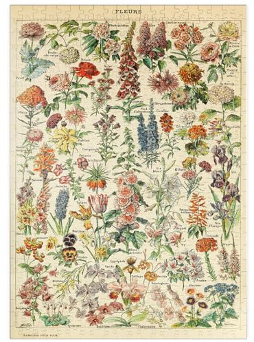 MyPuzzle Fleurs - Blumen für Alle, Vintage Art Poster, Adolphe Millot - Premium 500 Teile Puzzle - MyPuzzle Sonderkollektion von Havana Puzzle Company
