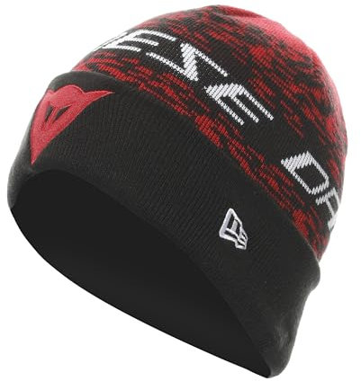 Dainese - #B05 Demon Camo Cuff Beanie, Lässige, weiche Mütze Logo, für Männer und Frauen, Schwarz/Rot, N