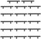 AwmnSrman Kitchen Cupboard Handles Black 20 Pack 96 mm(3,78 inch) Hole Center, Powder Coated Stainless Steel Installation of Holes
