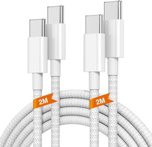 iPhone 15 16 Charger Cable 60W, (2 Pack 2M MFi Certified) USB C to USB C Type C Fast Charging Cable Braided for Apple iPhone 16/16 Pro Max/15/15 Plus/15 Pro/15 Pro Max, iPad Pro/Air/Mini, MacBook 2024
