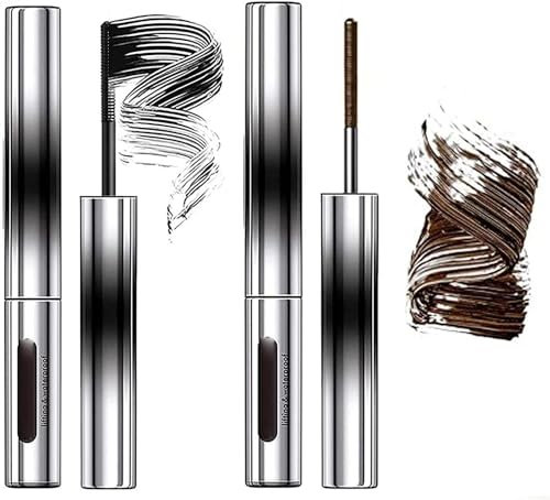 Judy doll Mascara, Judydoll Curling Iron Mascara, 3D Curling Eyelash Iron Mascara, Washable Extra Slim Metal Bristleless Mascara, Curling & Voluminous Mascara (Mixed)