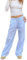Nicoxijia Y2K Gestreifte Loungehose für Damen, weites Bein, lockere elastische Taille, kariert, Nadelstreifen, Hose zum Ausgehen, Streetwear, Boxershorts für Damen, Blau, M