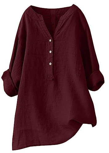 XTBFOOJ floryday Damenmode Pullover pulovererdamen Abendkleider kurz Damen Pullover Damen beige Pullover v Ausschnitt Damen leinen Bluse rosa Bluse Damen