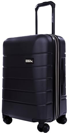 Eddie Bauer Glacier Handgepäck, 55,9 cm und Kariertes 76,2 cm Gepäck, Hardside, Spinnräder, erweiterbar, leicht, langlebig, Reiseutensilien, Sturm, 22 (Carry-On), Gletscher-Gepäck, Hardside