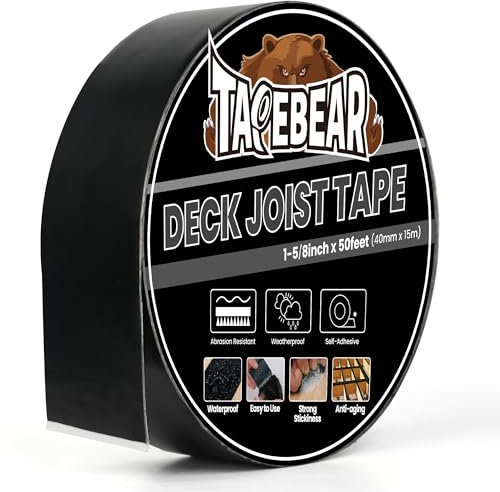 TAPEBEAR Butylband Dichtungsband Wasserdichtes 40mm×15m, Dach Reparaturband Butyl Klebeband Selbstklebend Bitumenband Korrosionsschutz für Holzbalken und Balken