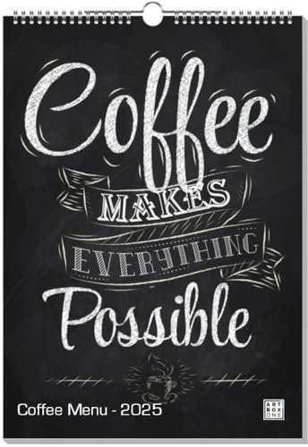 artboxONE Kalender 2026 Coffee Menu Wandkalender A3 2026 Essen & Trinken