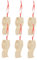 IMIKEYA 12 STK Toilettenpapier Anhänger aus Holz Christbaumschmuck 2020 runde Etiketten Dekoration Schlafzimmer Bedroom Decoration Weihnachtsdekorationen Familiensegen Anhänger hölzern