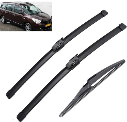 PKFNKJ Auto Scheibenwischer Für Dacia Renault Lodgy 2017–2023, Front Heckscheibenwischerflügeltür Wischerblatt
