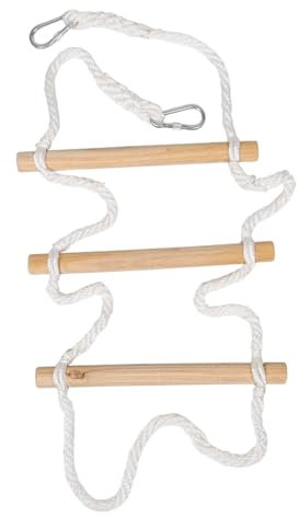 MAGICLULU Strickleiter Aus Holz Für Etagenbett-Leiter Kletterleiter Faltbar Und Transportabel Für Spielplatz Und Zuhause