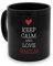 printplanet - Tasse Schwarz mit Namen Emilia - Motiv: Keep Calm - Namenstasse, Kaffeebecher, Mug, Becher, Kaffeetasse