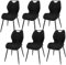 LEWE Chaises de Salle à Manger Lot de 6, Chaises de Cuisine Chaise Rembourrée avec Pieds en Métal, Chaise de Maquillage avec Dossier en Tissu, Chaises pour Salle à Manger Salon Cuisine