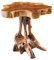 Riess Ambiente Massivholz Beistelltisch Root - 40 cm - Natur Teak aus Wurzelholz im Stelzen-Design Couchtisch Tisch Ablage