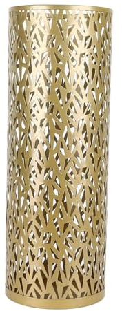 Gloserin Metal Round Umbrella Stand Rack,Free Standing Umbrella Holder Bin, Canes Walking Sticks Holder for Entryway, Home, Office,Gold
