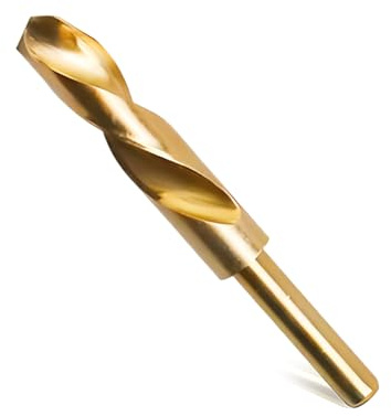 18mm HSS Cobalt Drill Bit, 18mm Reduced Shank Twist Drill with 10mm Round Shank for Stainless Steel Metal Wood Plastic, High-Speed Steel 6542