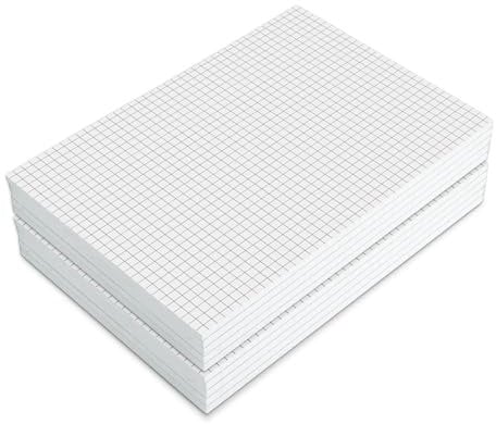druck.de Notizblöcke Set A5– 10 Blöcke, kariert, 50 Seiten pro Block, hochwertig, für Notizen, Skizzen und Aufgabenlisten – Geleimt, stabile Kartonrückseite, ideal für Büro, Schule und Zuhause