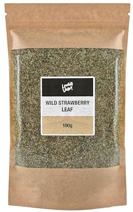 Lowhill Valley Wild Strawberry Leaf 100% Pure Fragaria Vesca cut leaves for Herbal Tea, Non-GMO, Sustainably Sourced, Hand-Packed – Embrace the Power of Nature – 100g