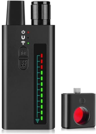 Detector de cámara espía, micro espía, micrófono inalámbrico, rastreador GPS, rastreo de coches, 6 niveles de sensibilidad, alarma inalámbrica para casa, escáner portátil, emisión de teléfono