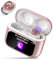 Wireless Earbuds with Smart Touch Screen, 2025 Mini Sleep Earbuds Bluetooth 5.4 Headphones In Ear with Noise Cancelling Mics, 48Hrs Bass Stereo Ear Buds, 5 EQ Modes/IPX7 Waterproof Earphones Rose