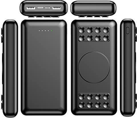 Power Bank Pd22.5W 20000Mah Wireless Charging Handy Akku USB C Tragbares Ladegerät Kompatibel mit 99% der USB-Geräte auf dem Markt, Schwarz