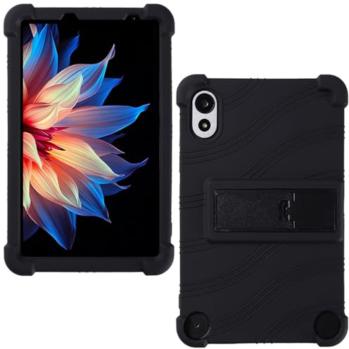 AKNICI Custodia Silicone per Blackview ZENO 1 / TechLife Pad Lite 8 Tablet 8 Pollici, Protettiva Cover con Supporto Integrato per Blackview ZENO 1 / TechLife Pad Lite 8 Tablet 8 Pollici, Nero