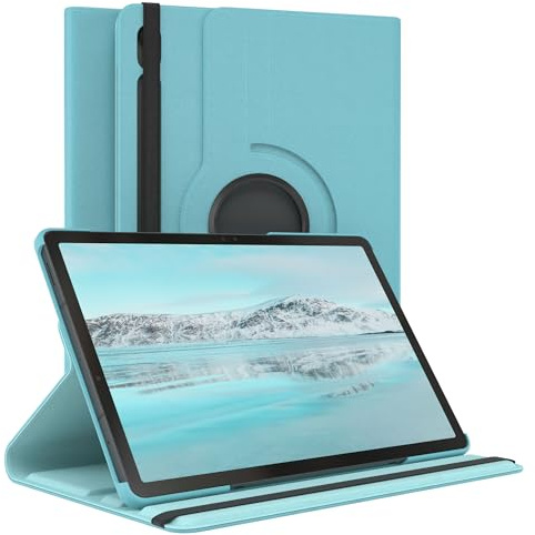 EAZY CASE - Tablet Hülle für iPad Samung Galaxy Tab S10 Lite Schutzhülle 10,9 Zoll Smart Cover Tablet Case Rotationcase zum Aufstellen Klapphülle 360° drehbar mit Standfunktion Tasche Kunstleder Blau