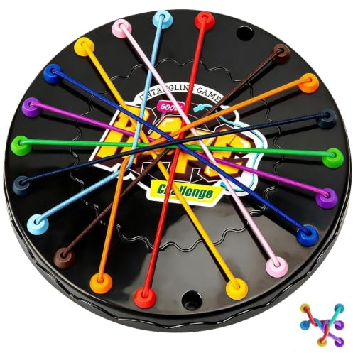 Twisted Rope Puzzle, Brain Teaser Knot Game for Adults - Interactive IQ Challenge, Portable Travel Puzzle Toy for Family Game Night Party, Creative Logic Training Gift (Age 14+)
