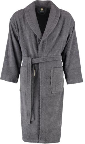 Rhomtuft Bademäntel unisex Schalkragen Sir & Lady zinn - 02 L