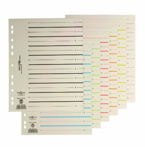 Pagna 44063-05 Trennblätter Easy Rip Kraftkarton, für Register bis zu 20 Blatt, A4 1 Pack = 100 Trennblätter, gelb