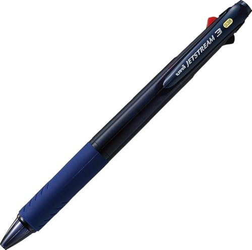 Uni Ballpoint Pen Jetstream 3 Color Black, Red, Blue Ink 0.38mm, Transparent Navy (SXE340038T.9)