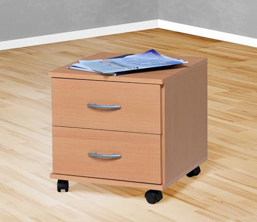 Rollcontainer Bürocontainer Schubcontainer Nachtschrank buche -4