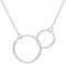 Pernille Corydon Kette Silber Double Twisted mit 2 Ringen - Länge 40-48cm / Ø18/13 mm - Doppelring mit Kette Silber 925 18k vergoldet - N224s