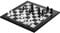 Philos 2802 - Schach-Dame-Set, beiseitig bedrucktes Brett, schwarz gebeizt