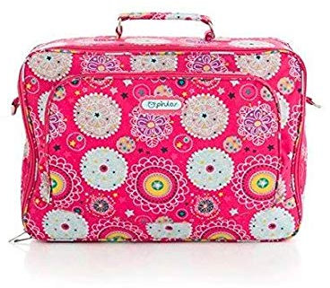 Pirulos 47330509 - Maleta, diseño folk, 44 x 32 x 17 cm, color fresa