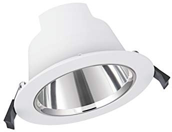 LEVANCE Downlights mit einstellbarer Lichtfarbe, Ersatz für 1x18W CFLi | energiesparend, 13 W, Aluminium (Gehäuse), Polycarbonat (Diffusor) | DL COMFORT DN 130 13W 3CCT IP54 WT