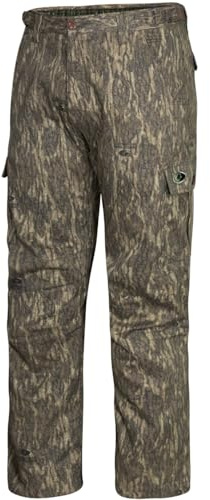 Mossy Oak Cotton Mill 2.0 Camo Hunting Pants for Men Camouflage Clothes, Bottomland, Medium