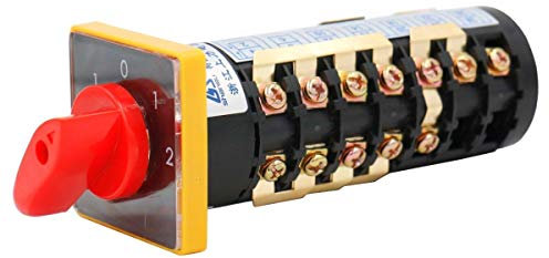 Heschen Interruptor de cambio universal de selector de leva giratorio HZ5B-10/7(T72) AC 380V 10A 5 Posiciones 7 Fase 24 Terminales CE