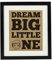 Darling Souvenir Made with Love Dream Big Little One Burlap Drucken Baby Room Nursery Decor New Mom Gift-Leinwand-Druck mit Rahmen (11 x 14 Zoll)