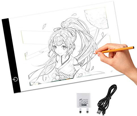 Dr.Lefran Tableau de Copie de Tampon léger, A4 A5 Dessin Boîte de Tablette Graphique, USB LED Diamant Peinture Lumière Pad Conseil Diamant Peinture Accessoires Outil,A3,SteplessDimming